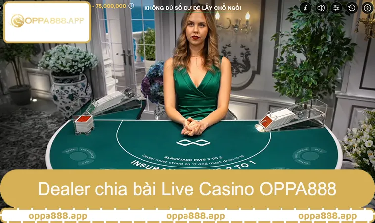 Live Casino OPPA888 1 Dealer thật chia bài trong Live Casino OPPA888