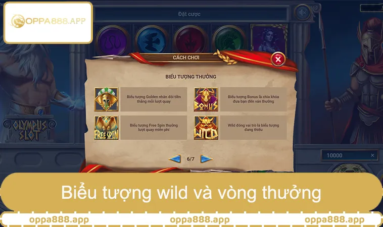 Nổ Hũ OPPA888 2 Jackpot OPPA888 biểu tượng wild và vòng thưởng
